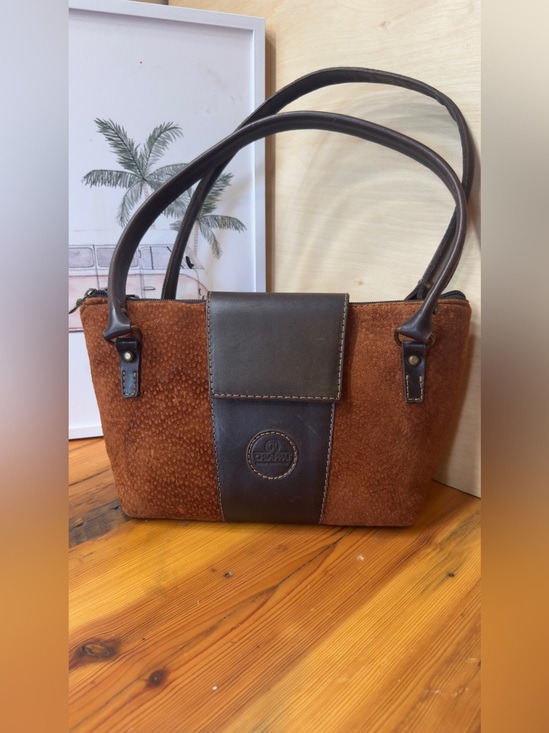Handbags - Chappai  made Argentina Suede and Leather Trim Shoulder Bag in Brown